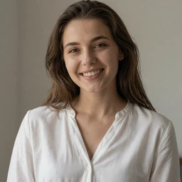 Ukrainian woman smiling on international dating site